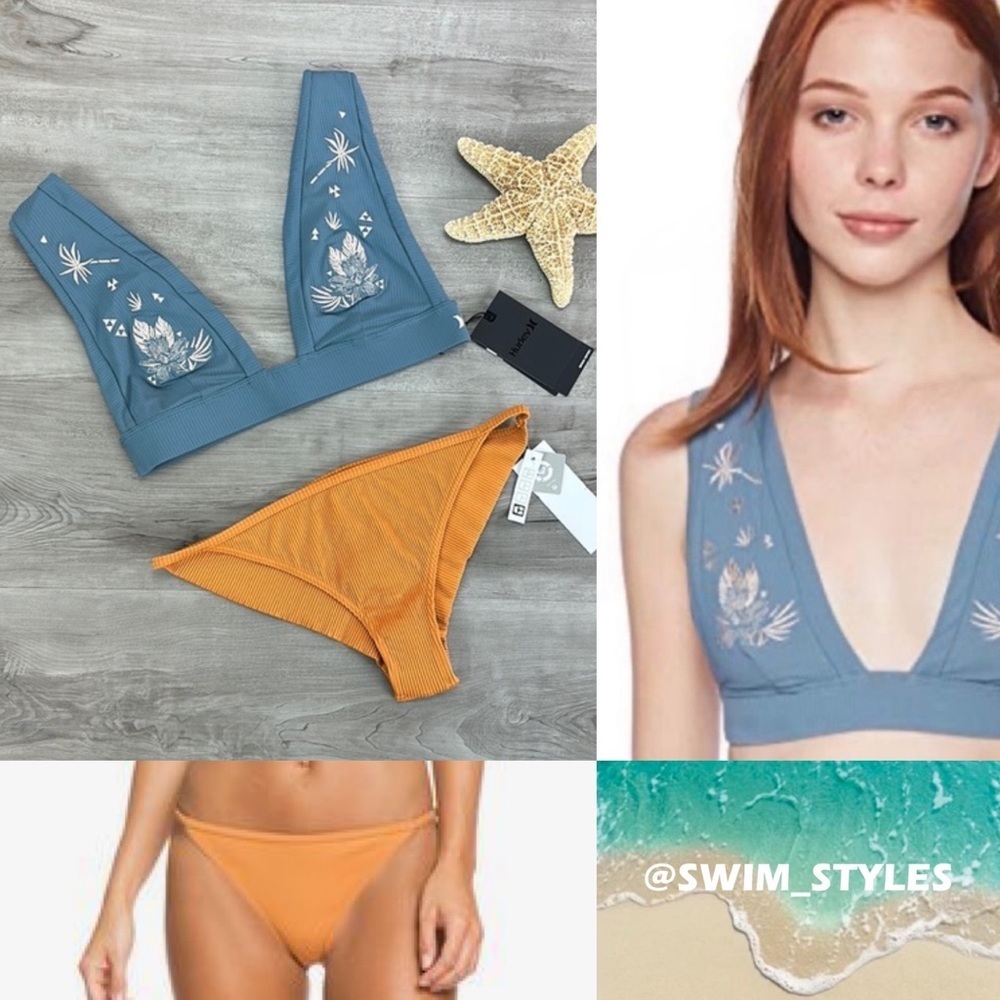 ☀️HURLEY☀️ RIB EMB BAND SURF TP MIND OF FREEDOM MINI BIKINI SET